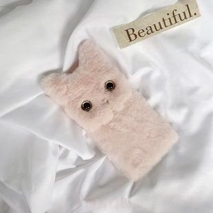 Чохол пухнастий Fluffy cat на iPhone 15 Pro Max / рожевий 098135 фото