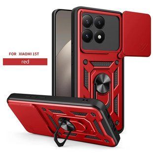 PC + TPU чехол Camshield armor для Xiaomi 15T / красный 100670 фото