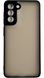 TPU чехол накладка Matte Color Case для Samsung Galaxy S21 черный 092192 фото 3