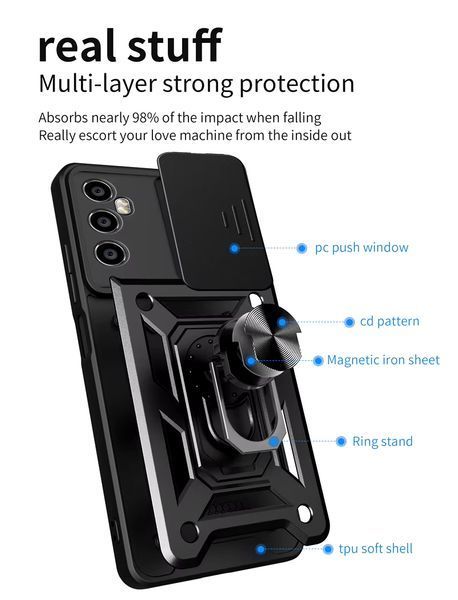 PC + TPU чохол Camshield Armor для Realme C65 4G / синій 097669 фото