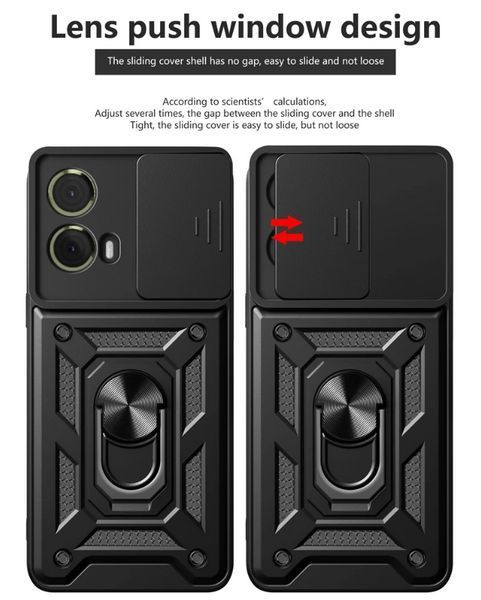 PC + TPU чохол Camshield Armor для Motorola Edge 50 Fusion / червоний 201212 фото