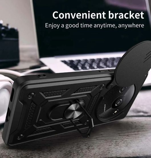 PC + TPU чехол Camshield armor для Xiaomi Redmi A3 / зеленый 095702 фото