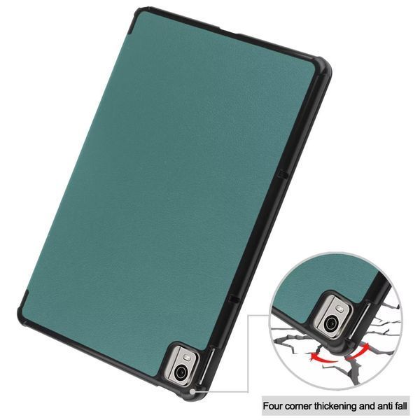 Шкіряний чохол книжка Crazy Horse для Nokia T21 зелений 90035 фото
