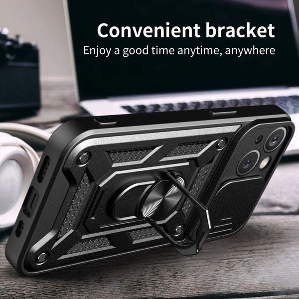 PC + TPU чехол Camshield armor для iPhone 15 Plus / красный 093643 фото