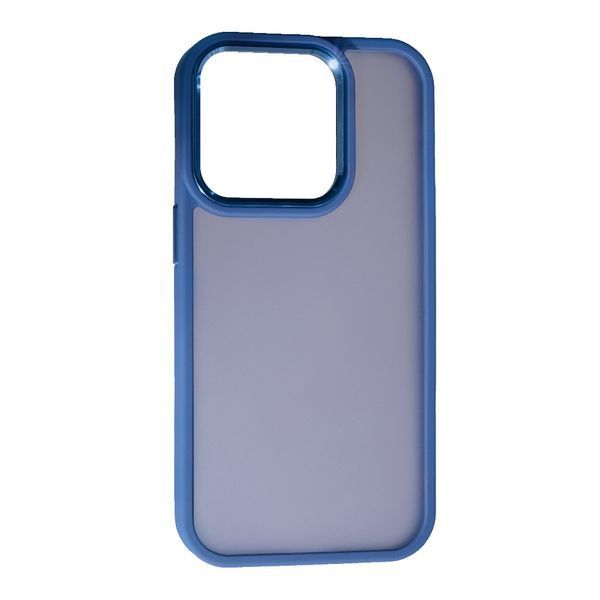 TPU чохол Matte Metal Buttons на iPhone 14 Pro Max (на айфон 14 про макс) синій 086614 фото