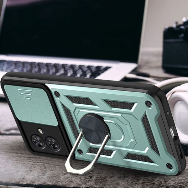 PC + TPU чохол Camshield armor для Motorola G54 / зелений 093590 фото