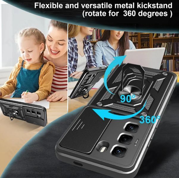 PC + TPU чехол Camshield Armor для Infinix Hot 60i / черный 100355 фото