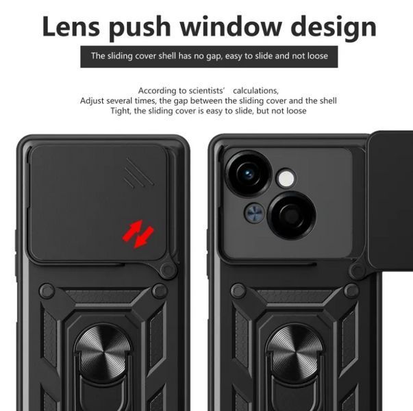 PC + TPU чехол Camshield Armor для Tecno Spark Go 1 (KL4) / серебристый 201674 фото