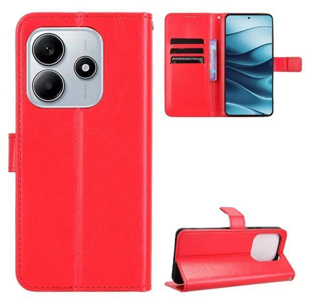 Чехол книжка Book case для Poco M7 Pro (5G) / красный 204345 фото