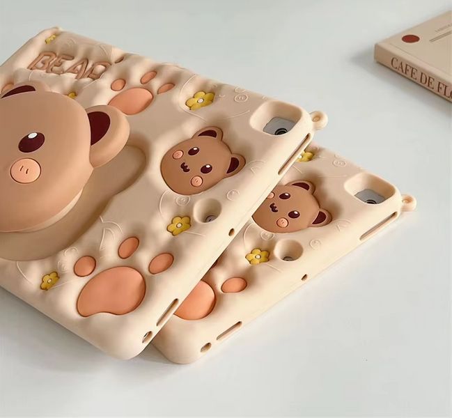 Чехол Bear case на планшет Xiaomi Redmi Pad (10.61") / бежевый (с ремешком) 098746 фото