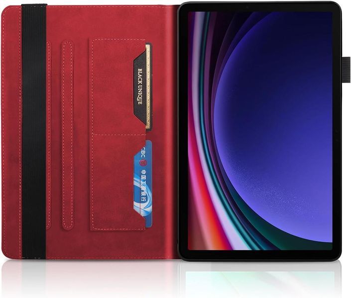 Чохол-книжка Wood Book на планшет Samsung Galaxy Tab S10 FE Plus (13.1") / червоний 099892 фото