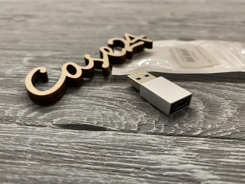 Переходник USB / Type-C серебро 81291 фото