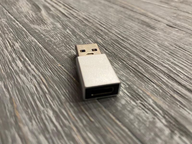 Переходник USB / Type-C серебро 81291 фото