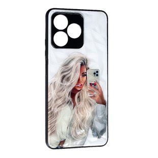 Чехол накладка Prisma Ladies для Realme C53 Girl with Phone 094676 фото
