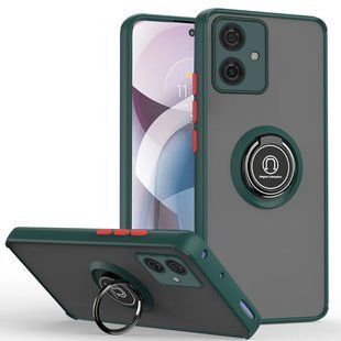 TPU чохол накладка Matte Ring Magnit для Motorola G54 темно-зелений 094799 фото