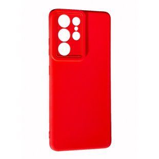 TPU чехол Smitt накладка бампер для Samsung Galaxy S21 Ultra (на самсунг с21 ультра) красный 086715 фото