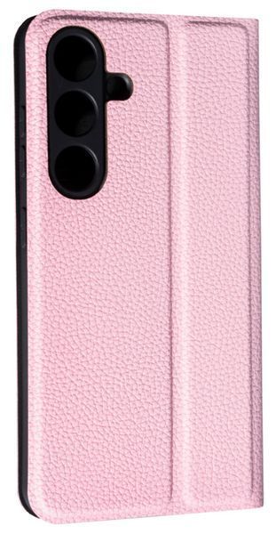 Кожаный чехол книжка Fibra case на Samsung Galaxy S25 Plus / розовый 202118 фото