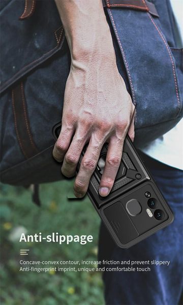 PC + TPU чехол Camshield Armor для Infinix Hot 12 Play / синий 089232 фото