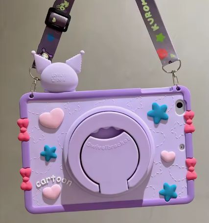 Чохол Happy Case на планшет iPad 10.9" 2022 (10th Gen) / Kuromi фіалковий (з ремінцем) 099497 фото