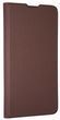Кожаный чехол книжка Fibra case на Samsung Galaxy A57 (5G) / коричневый