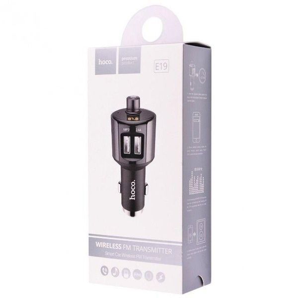 Автомобильная зарядка Hoco E19 Bluetooth FM Launcher 2.4A 2USB 16410 фото