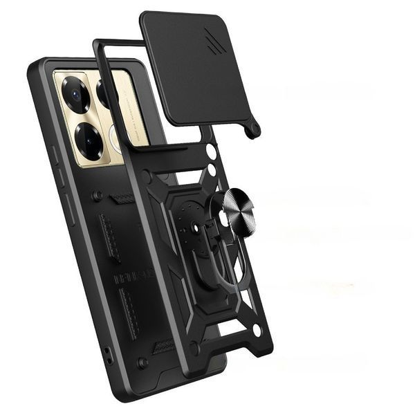 PC + TPU чохол Camshield armor для Infinix Note 40 Pro / сріблястий 097078 фото