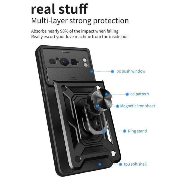 PC + TPU чохол Camshield armor для Google Pixel 8 Pro / синій 094600 фото