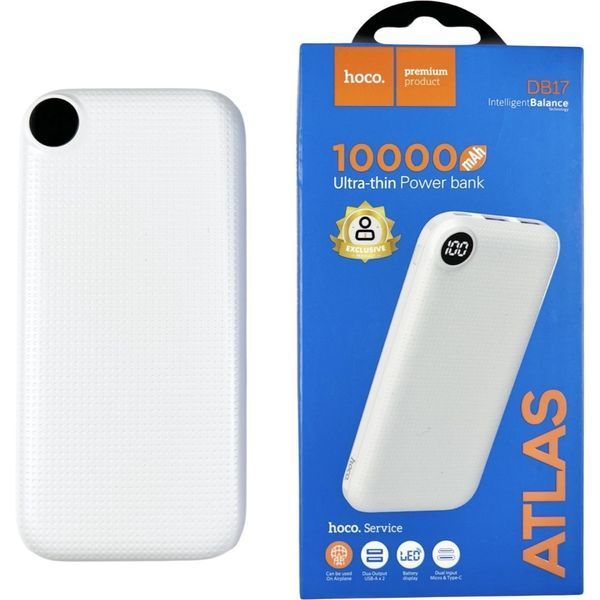 Повербанк Power Bank Hoco DB17 10000 mAh білий 086565 фото