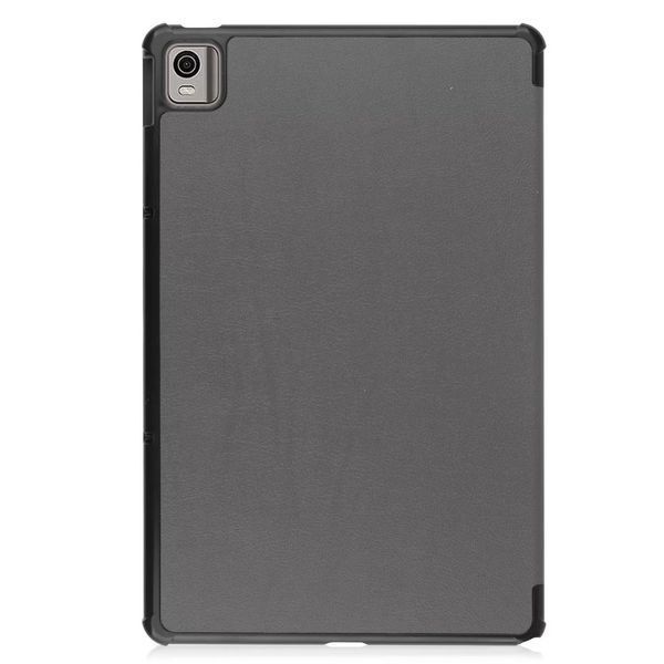 Кожаный чехол книжка Crazy Horse для Nokia T21 серый 90036 фото