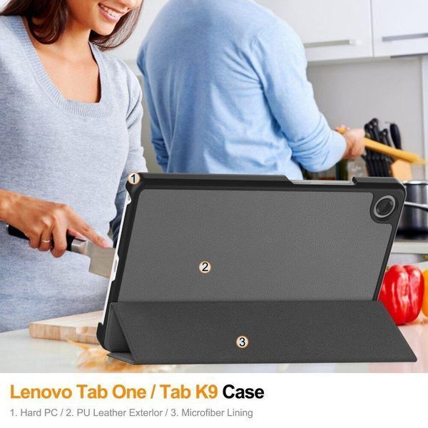 Чохол книжка Crazy Horse на планшет Lenovo Tab One (8.7") / чорний 100069 фото