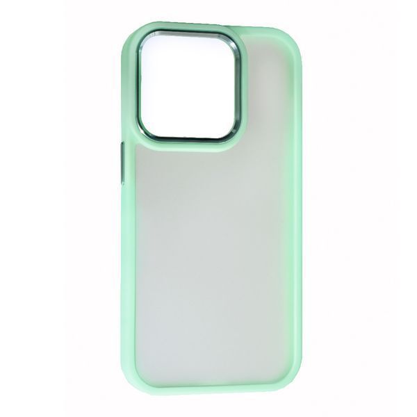 TPU чохол Matte Metal Buttons на iPhone 14 Pro Max (на айфон 14 про макс) бірюзовий 086615 фото