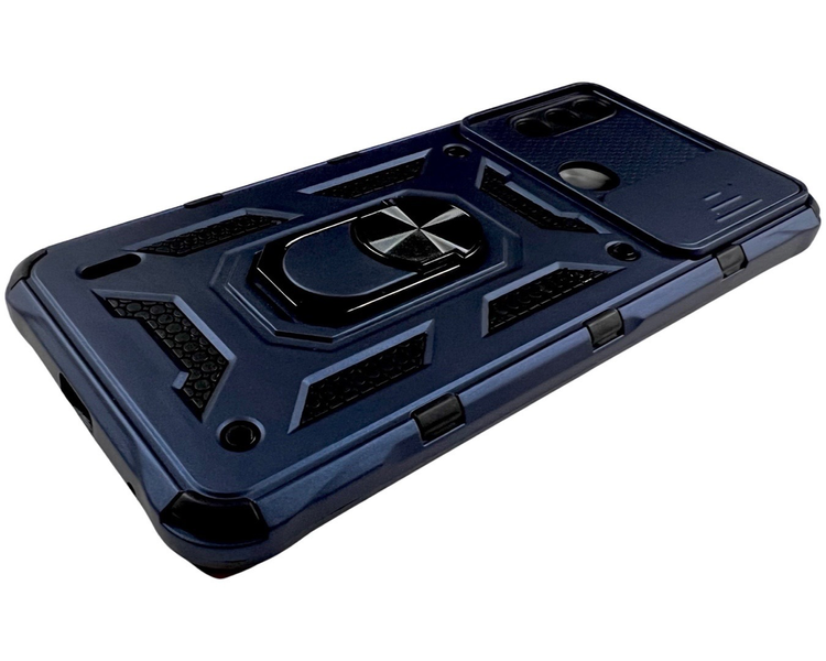 PC + TPU чехол Camshield armor для Motorola E7i Power (на мото е7и павер) синий 85874 фото