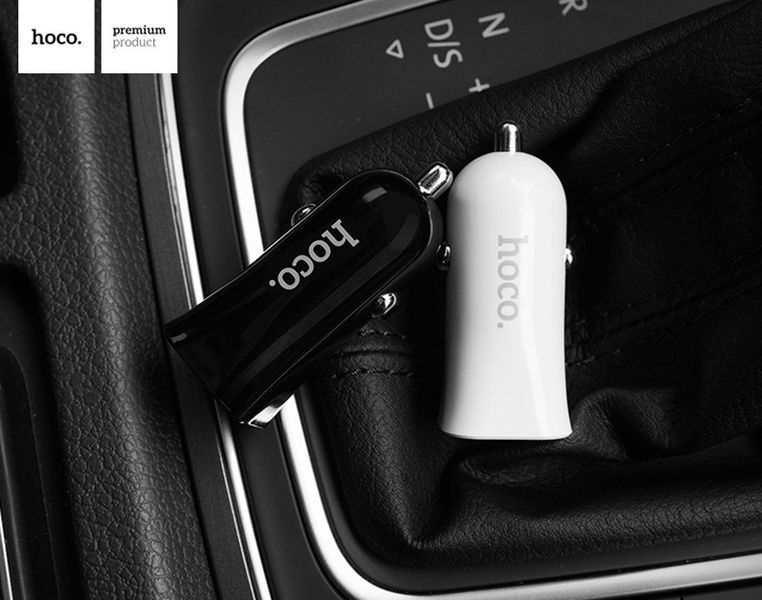 Автомобільна зарядка HOCO Z12 Elite на 2 USB (2.4 A) Lightning Set (2 кольори) 51132 фото