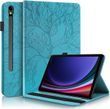 Чехол книжка Wood Book на планшет Samsung Galaxy Tab S10 FE Plus (13.1") / голубой