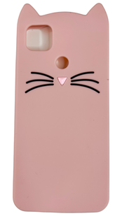 Резиновый 3D чехол для Xiaomi Redmi 10A (на сяоми редми 10а) Усики розовый 085437 фото