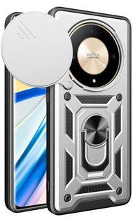 PC + TPU чехол Camshield armor для Xiaomi Redmi A3 / серебристый 095704 фото