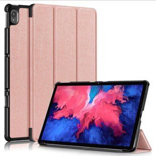 Шкіряний чохол книжка Crazy Horse для Lenovo Tab P11 Plus (11") / рожевий 093914 фото