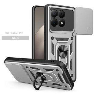 PC + TPU чехол Camshield armor для Xiaomi 15T / серебристый 100672 фото