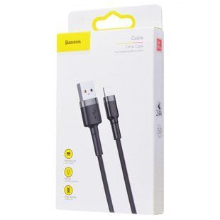 USB кабель Baseus Cafule Lightning Cable 2.4A (0.5m) (черный и красный) 80632 фото