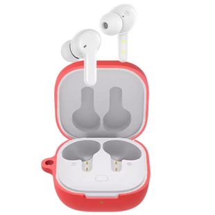 Силиконовый чехол с карабином для Xiaomi QCY T13 (на сяоми ксу т13) красный 84658 фото