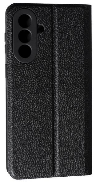 Кожаный чехол книжка Fibra case на Samsung Galaxy A57 (5G) / черный 204853 фото