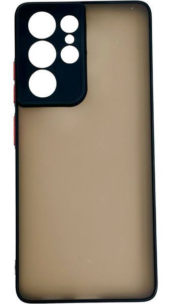 TPU чохол накладка Matte Color Case для Samsung Galaxy S21 Ultra чорний 092194 фото