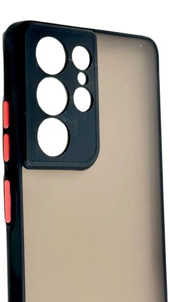 TPU чохол накладка Matte Color Case для Samsung Galaxy S21 Ultra чорний 092194 фото