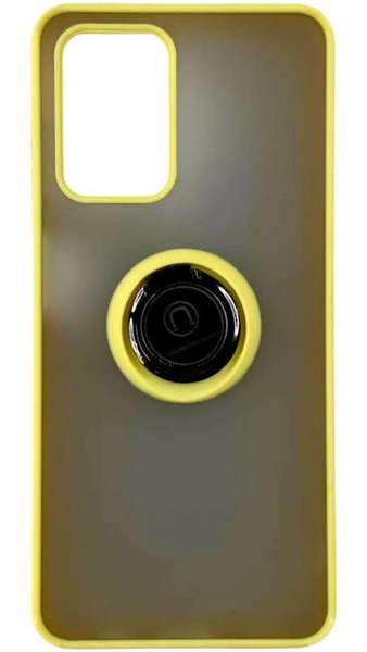 TPU чохол накладка Matte Ring Magnit для ZTE Blade A72 жовтий 90632 фото