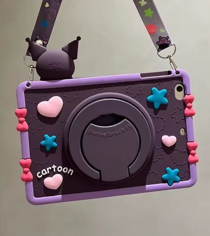Чохол Happy Case на планшет iPad 10.9" 2022 (10th Gen) / Kuromi фіолетовий (з ремінцем) 099498 фото