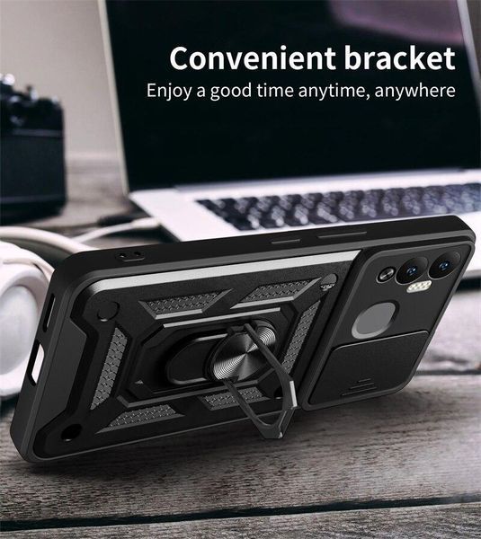 PC + TPU чохол Camshield armor для Infinix Hot 12 Play / сріблястий 089233 фото