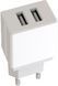 СЗП XO L75 + кабель Type-C (2 USB 2.4 A) білий 87161 фото 2