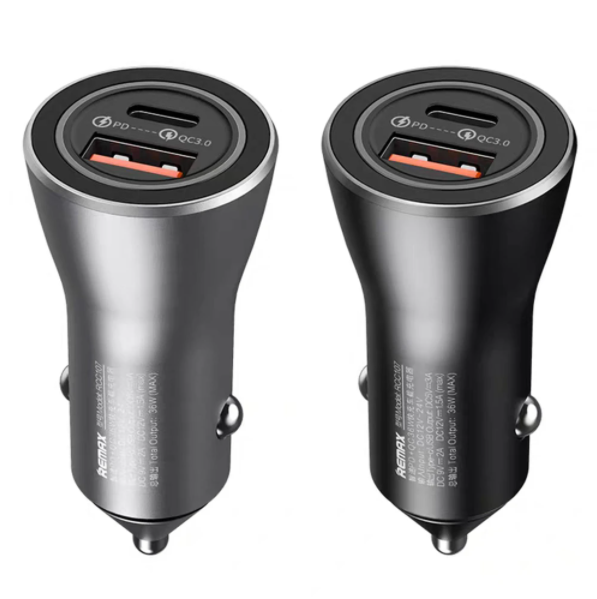 Автомобільний зарядний пристрій Remax RCC107 USB QC3.0 3A (2 кольори) 82676 фото