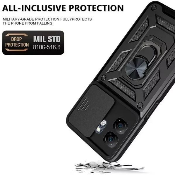 PC + TPU чехол Camshield Armor для Infinix Hot 50i (X6531B) / черный 097994 фото