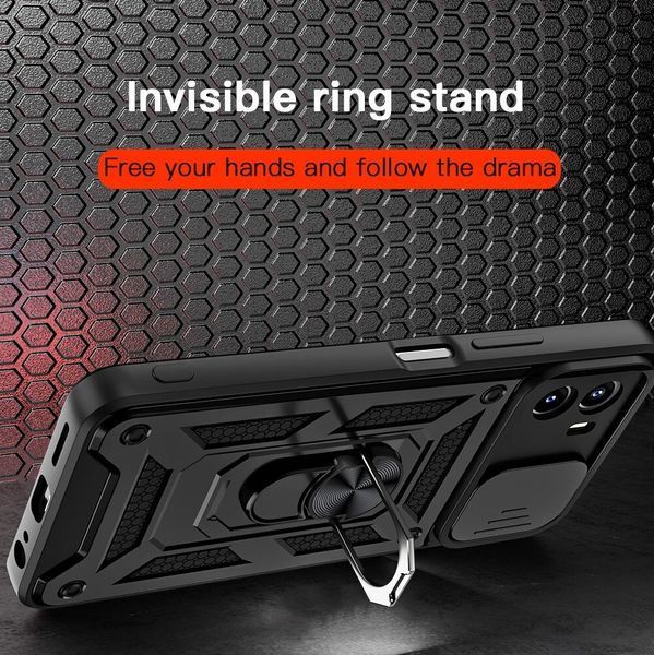 PC + TPU чехол Camshield armor для Vivo Y15s / черный 89485 фото